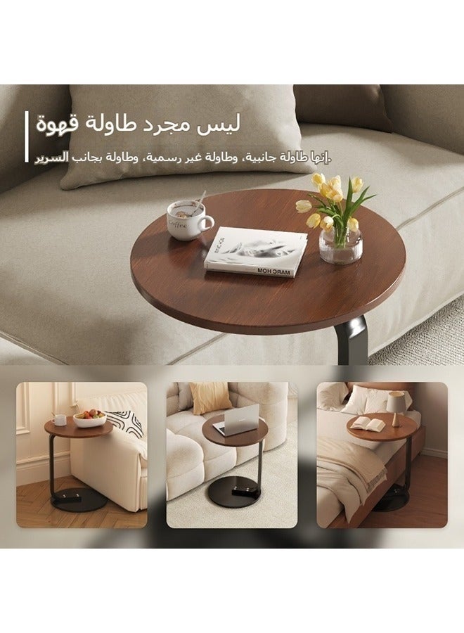 WALALLA Nordic Style Round Coffee Table – Sturdy Sofa Side Table or End Table for Living Room, 40x40x60cm - Image 3